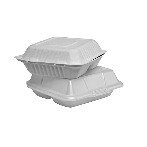 Styrofoam clamshell containers